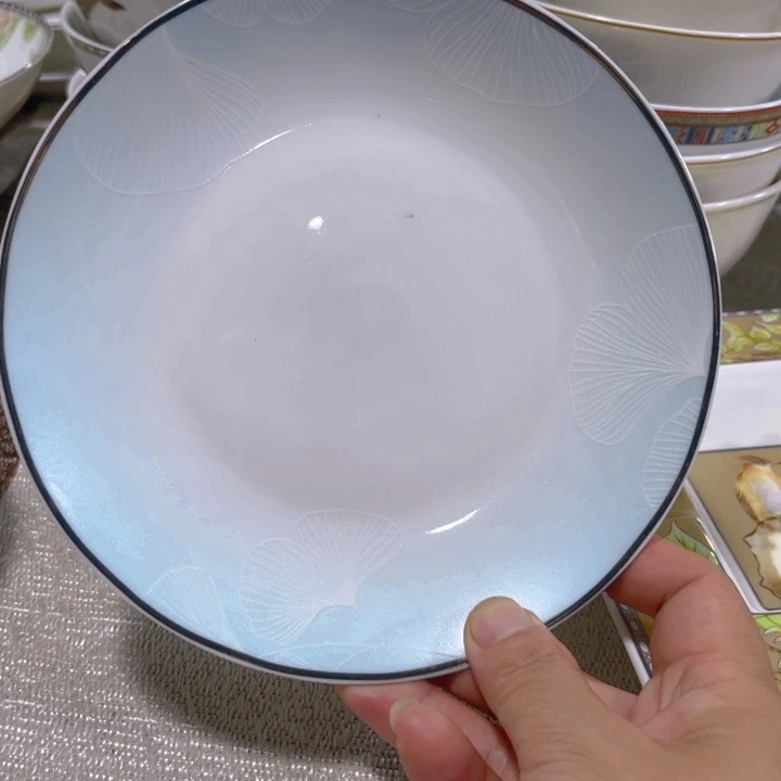 瓷片六寸吐骨碟十个微瑕