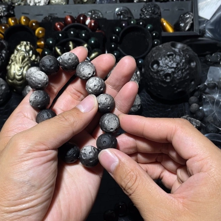 未镶嵌黑曜岩珠宝奇石大***花