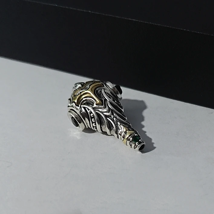 925银银制品 银色艾奎斯三通尺寸10mm一套文玩配饰