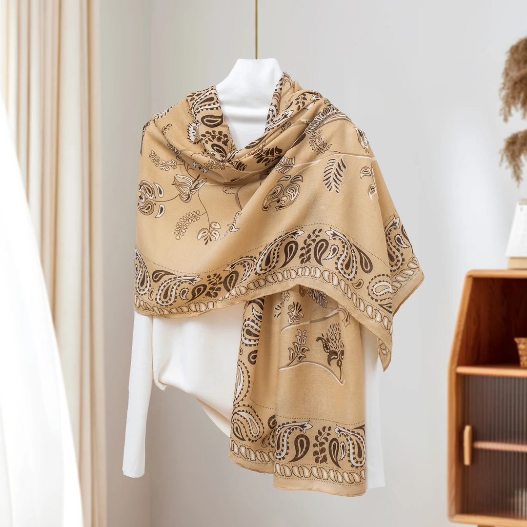 达芬奇密码典雅丽人黄色丝绒披肩春夏季女ins风围巾披肩长款披肩