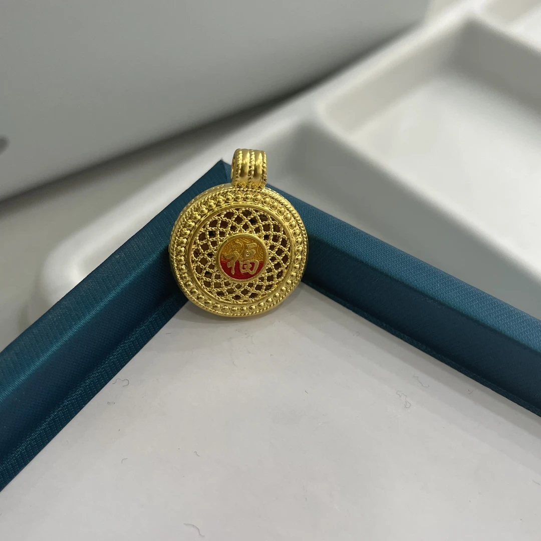 【莹莹专享】足金999 八宝罗盘  ZP 0.85  纳金添福