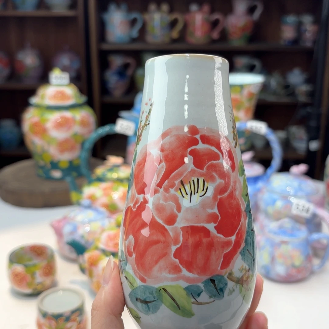 景德镇手绘高温釉下彩陶瓷茶具