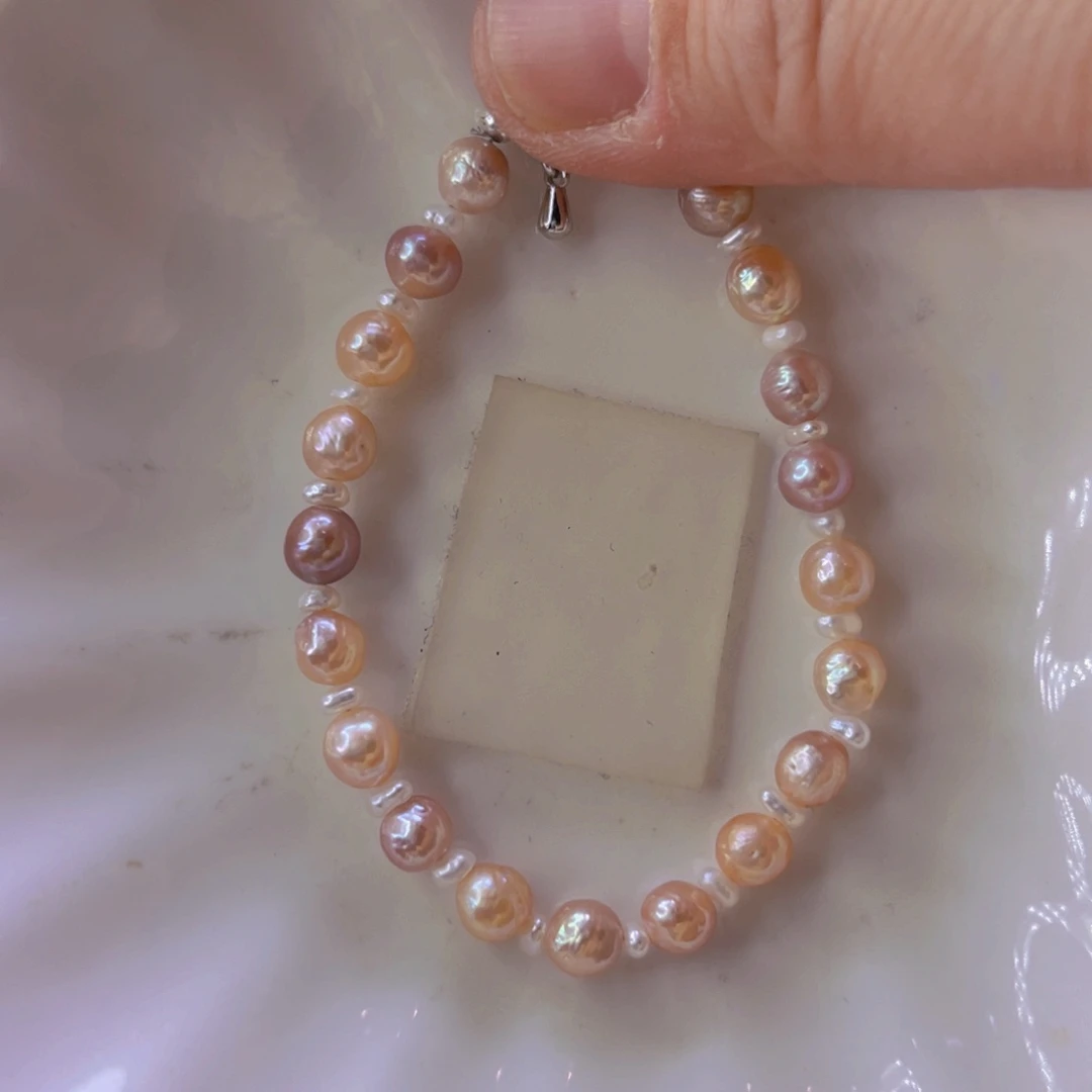 淡水珍珠手绳合金