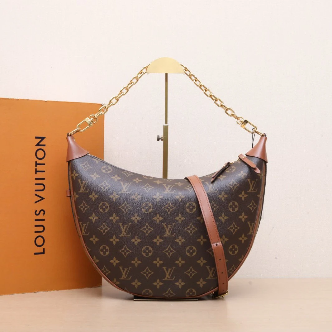 99新 LouisVuitton/路易威登 【娇】大豌豆月亮包 PVC 芯片766854