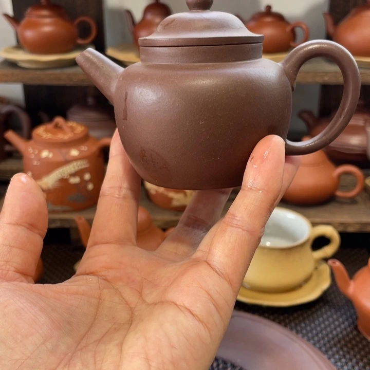 紫砂茶壶紫泥巨轮