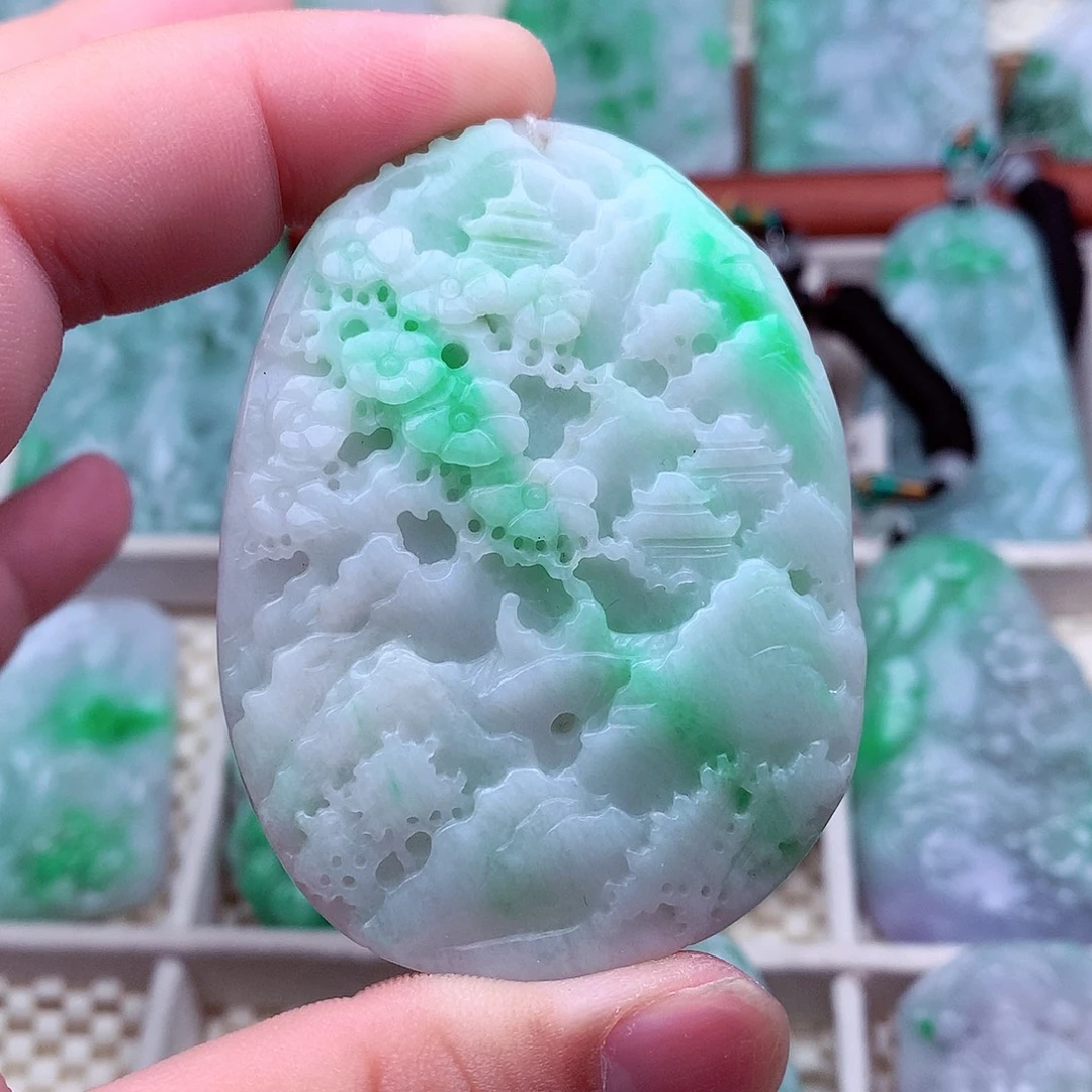 翡翠未镶嵌吊坠(不含链)