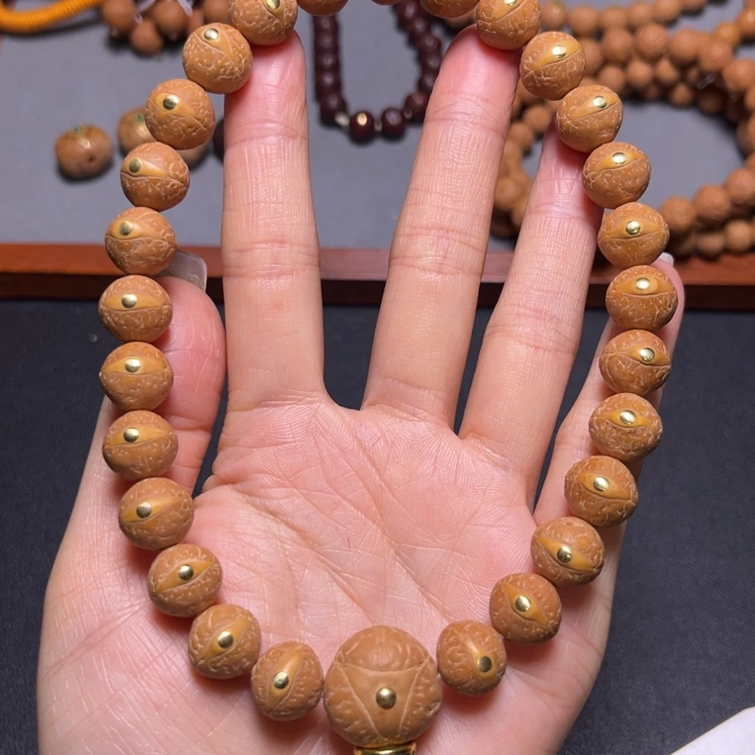 凤眼菩提吊坠12mm2025精品铜钉手持