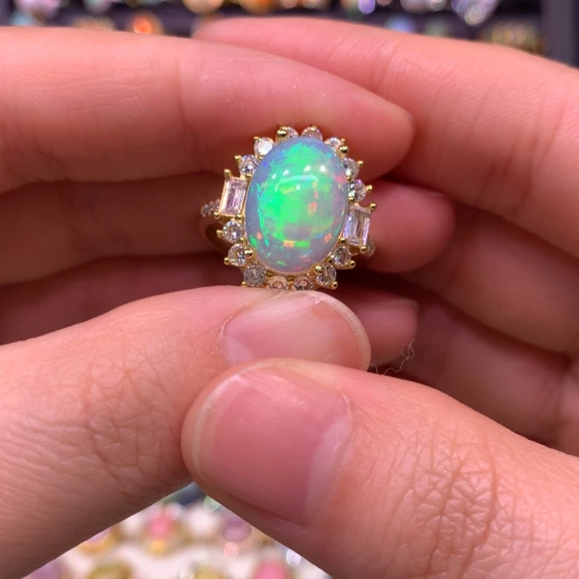 【闪购商品】欧泊戒指款式银S925镶嵌