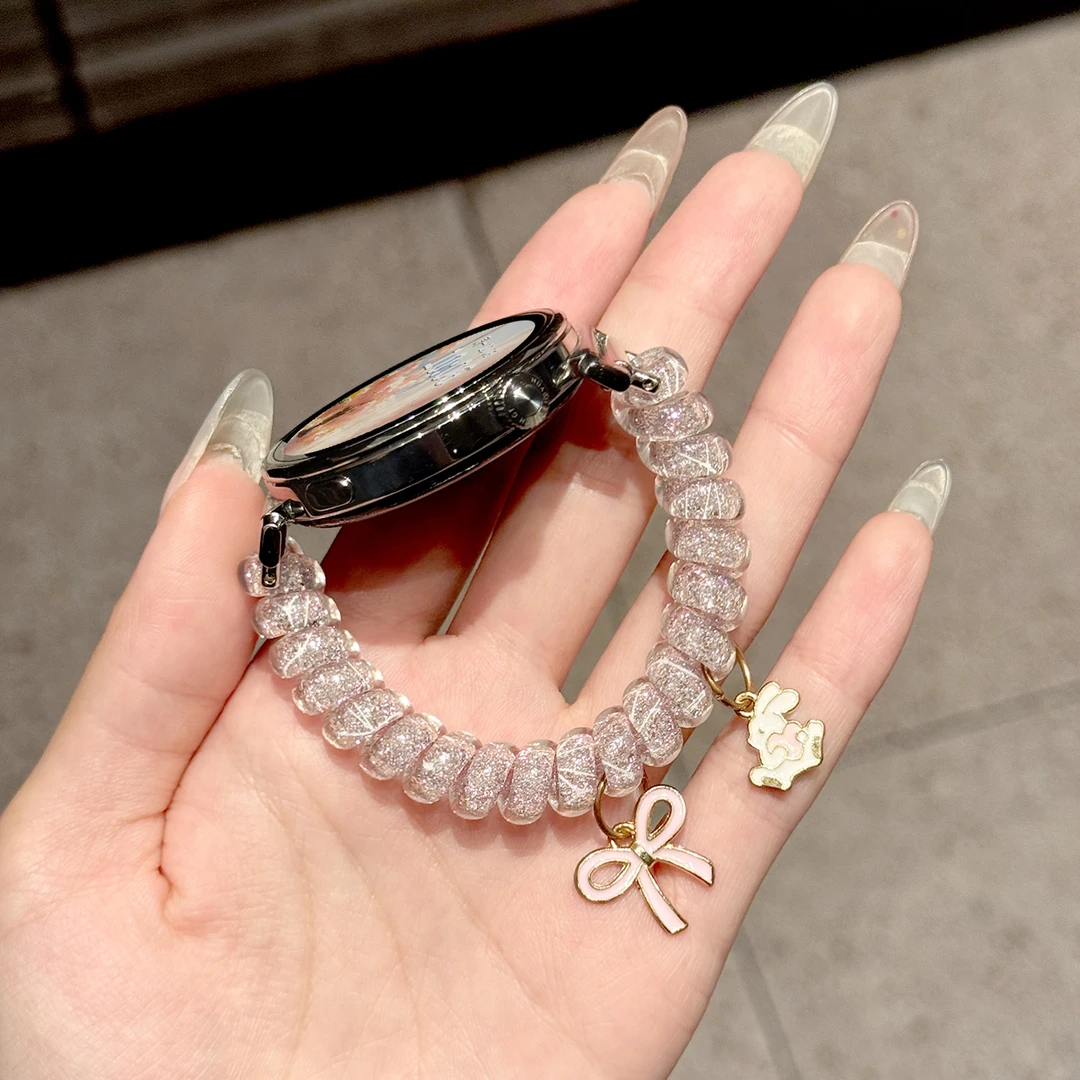 适用于华为gt5/gt4手表表带闪粉gt6电话线gt6pro/5pro腕带配件女