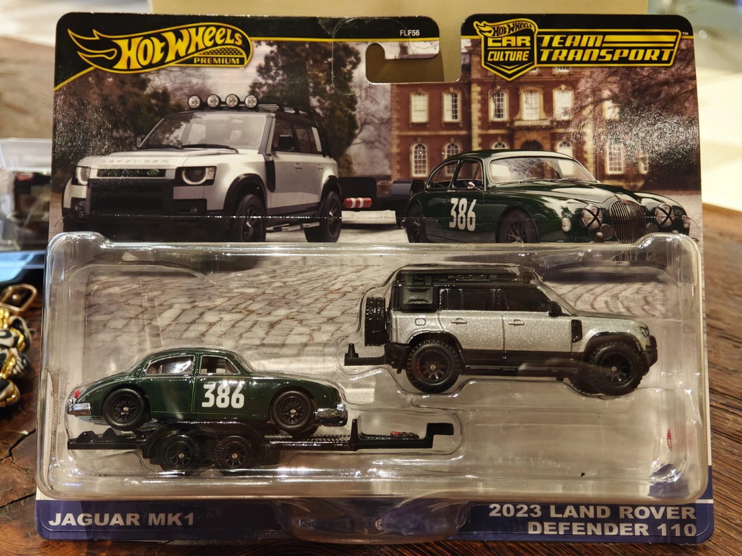[猫兜]火轮子 1:64 运输车队 路虎Defender 捷豹 合金汽车模型