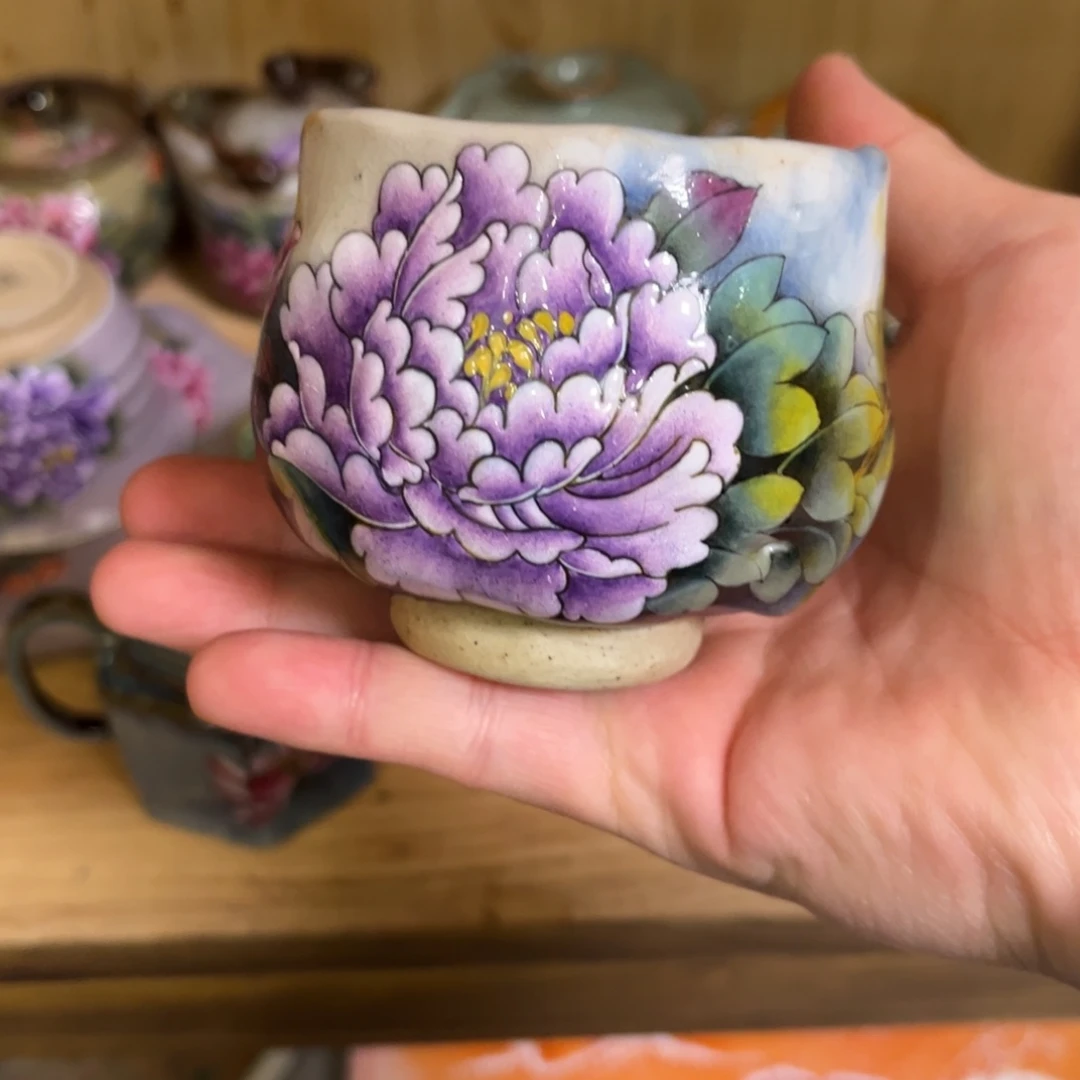 柴烧手工手绘陶瓷