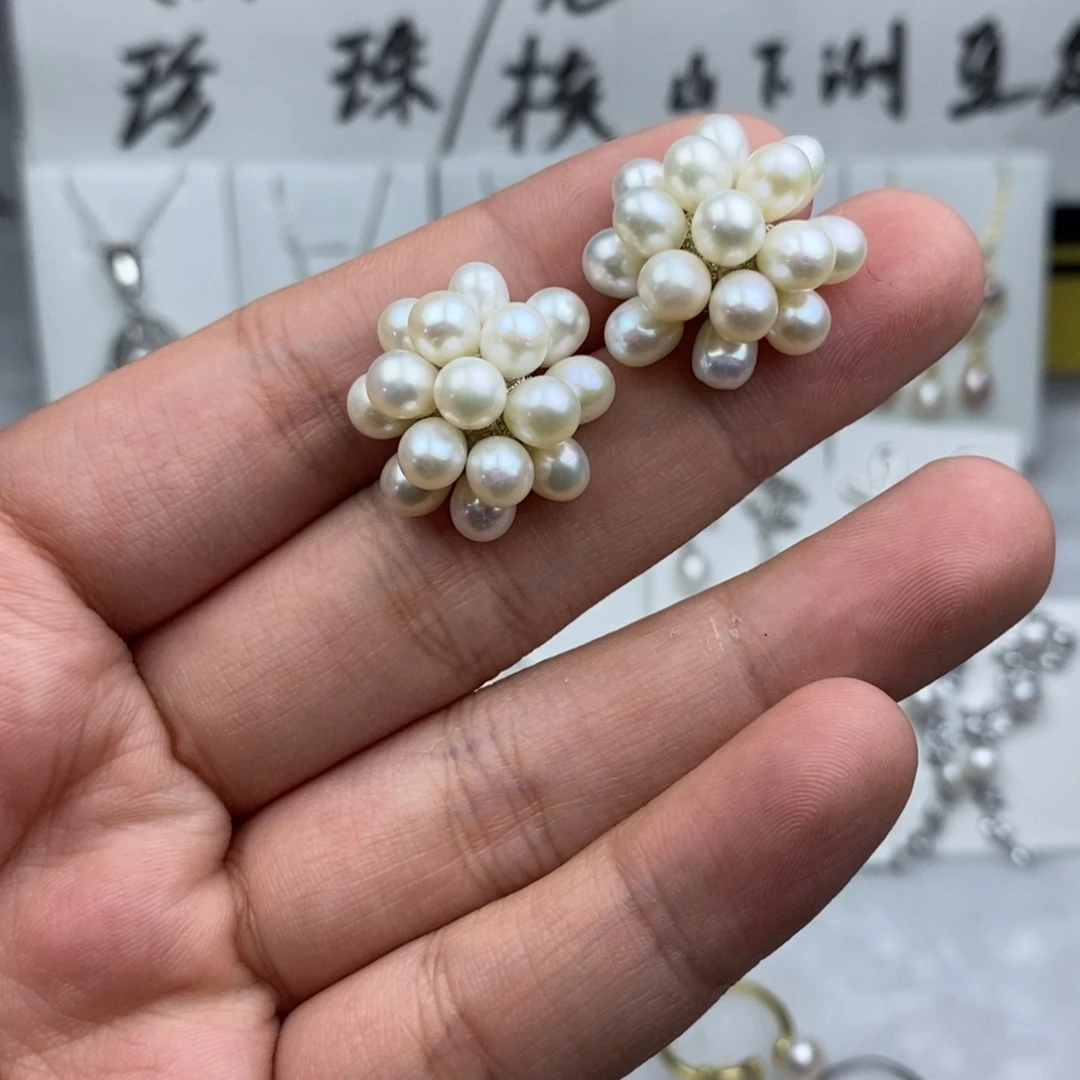 淡水珍珠未镶嵌耳饰