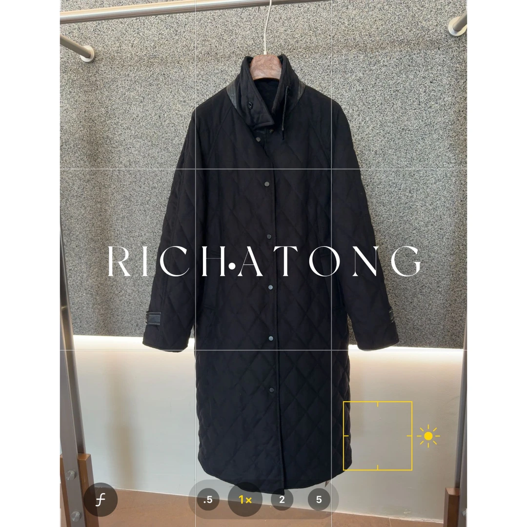 RICH ATONG.-【黑松露】-2025老钱静奢风压格工艺90白鸭绒服1015-06