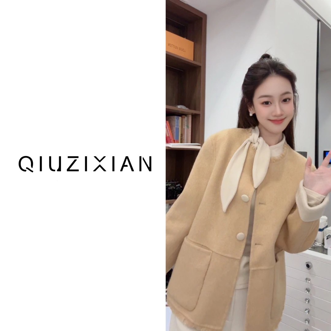 Qiuzixian【双面穿】2025新款小香风短款时尚韩版上衣外套2510