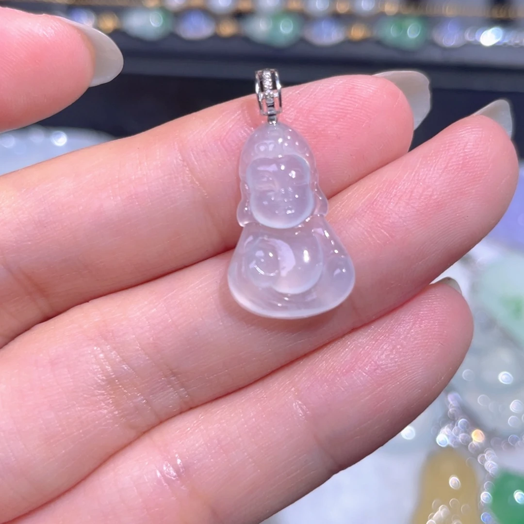 颈饰18K金镶嵌翡翠翡翠