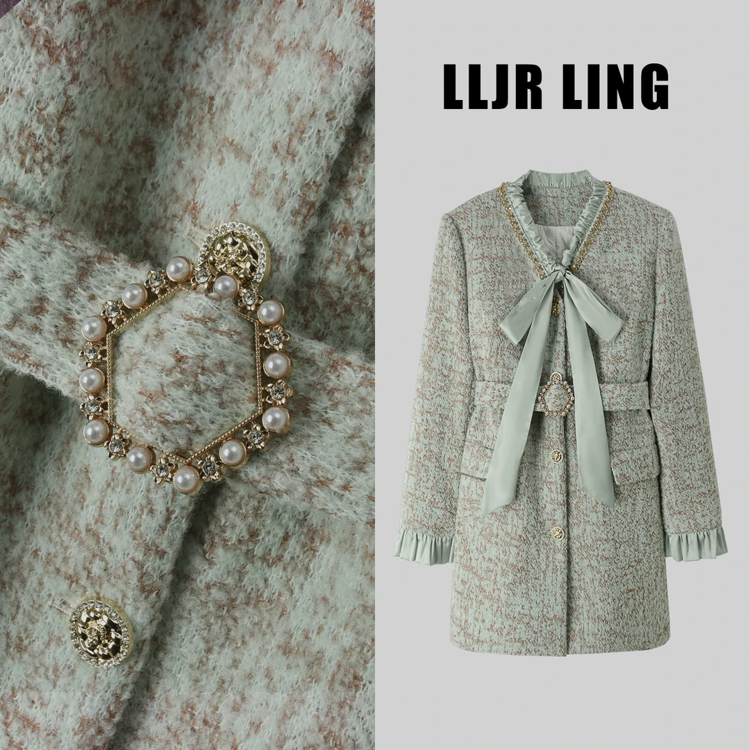 【向姐】气质蝴蝶结法式温柔减龄收腰设计感羽绒服L252932J