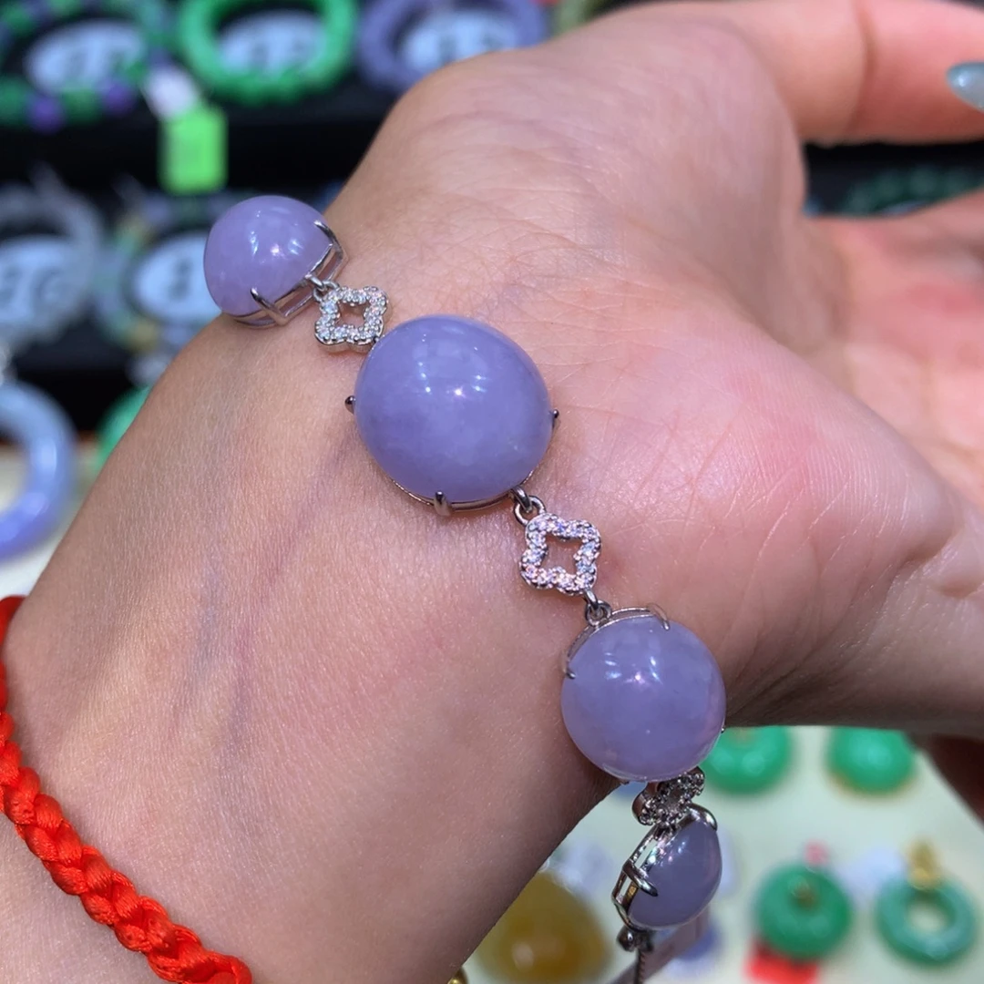 翡翠银S925镶嵌颈饰翡翠