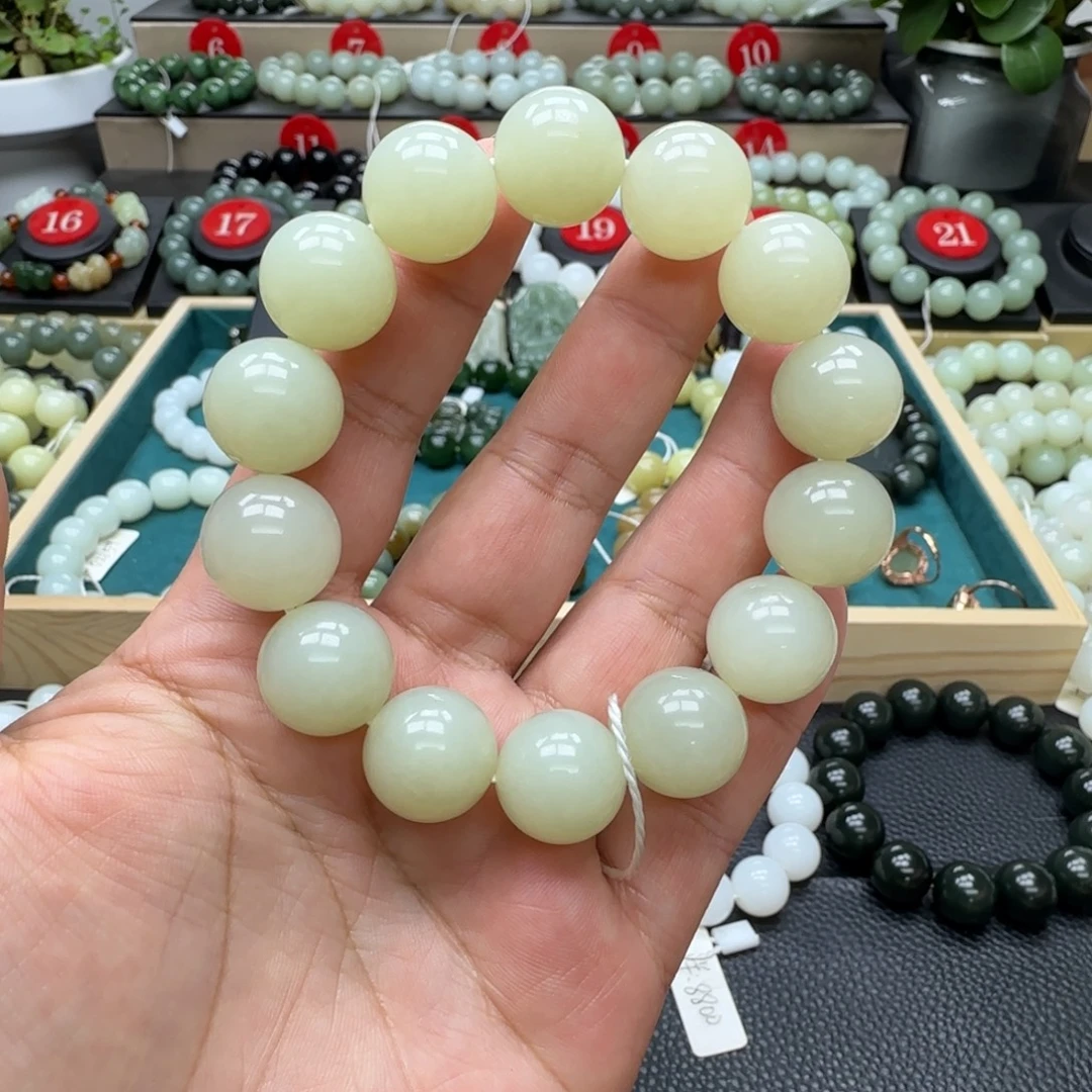 和田玉未镶嵌手链16