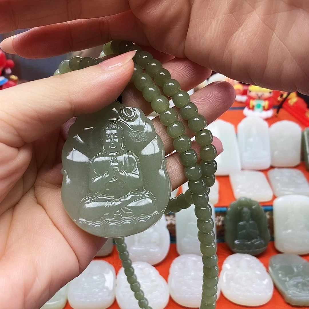 颈饰未镶嵌和田玉囍*