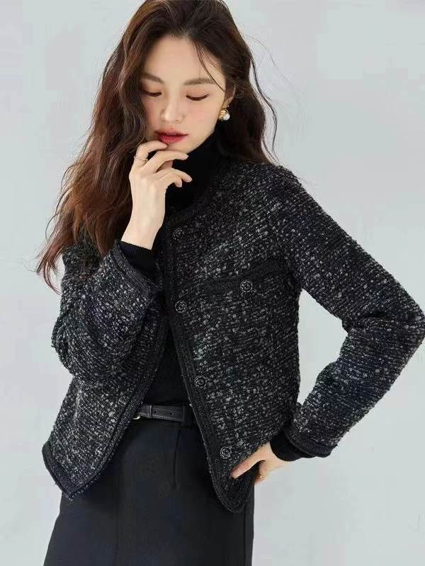 T333女士新款百搭时尚小香风休闲气质显瘦洋气针织衫