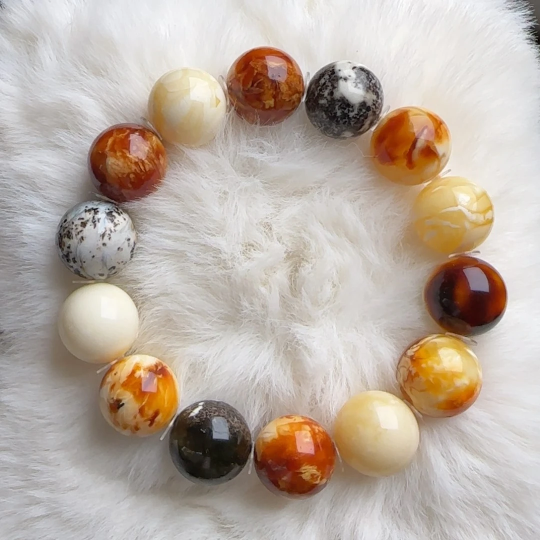 未镶嵌琥珀裸石15尺寸多宝