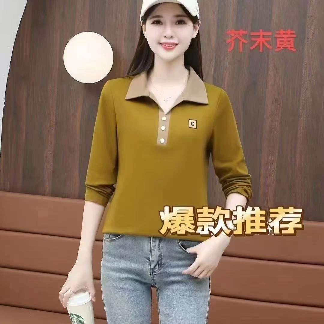 2025新款女装爆款春秋薄款打底衫独特显瘦休闲减龄气质款T恤长袖
