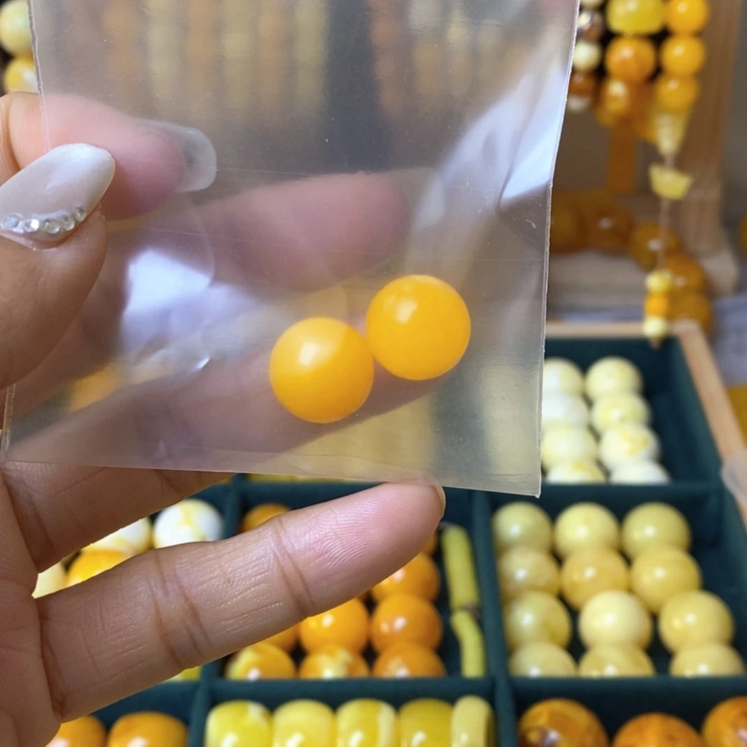 洛***斯树脂非金属鸡油黄14尺寸一对