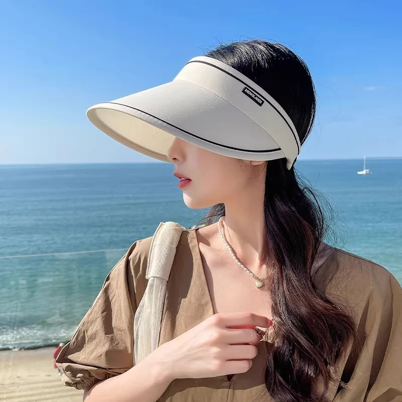 防晒帽女款遮阳帽太阳帽空顶帽子女士夏季2025新款大帽檐防紫外线