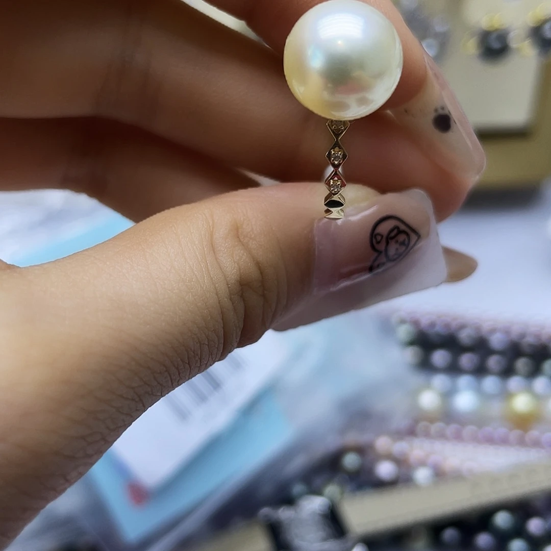 海水珍珠戒指18K金镶嵌