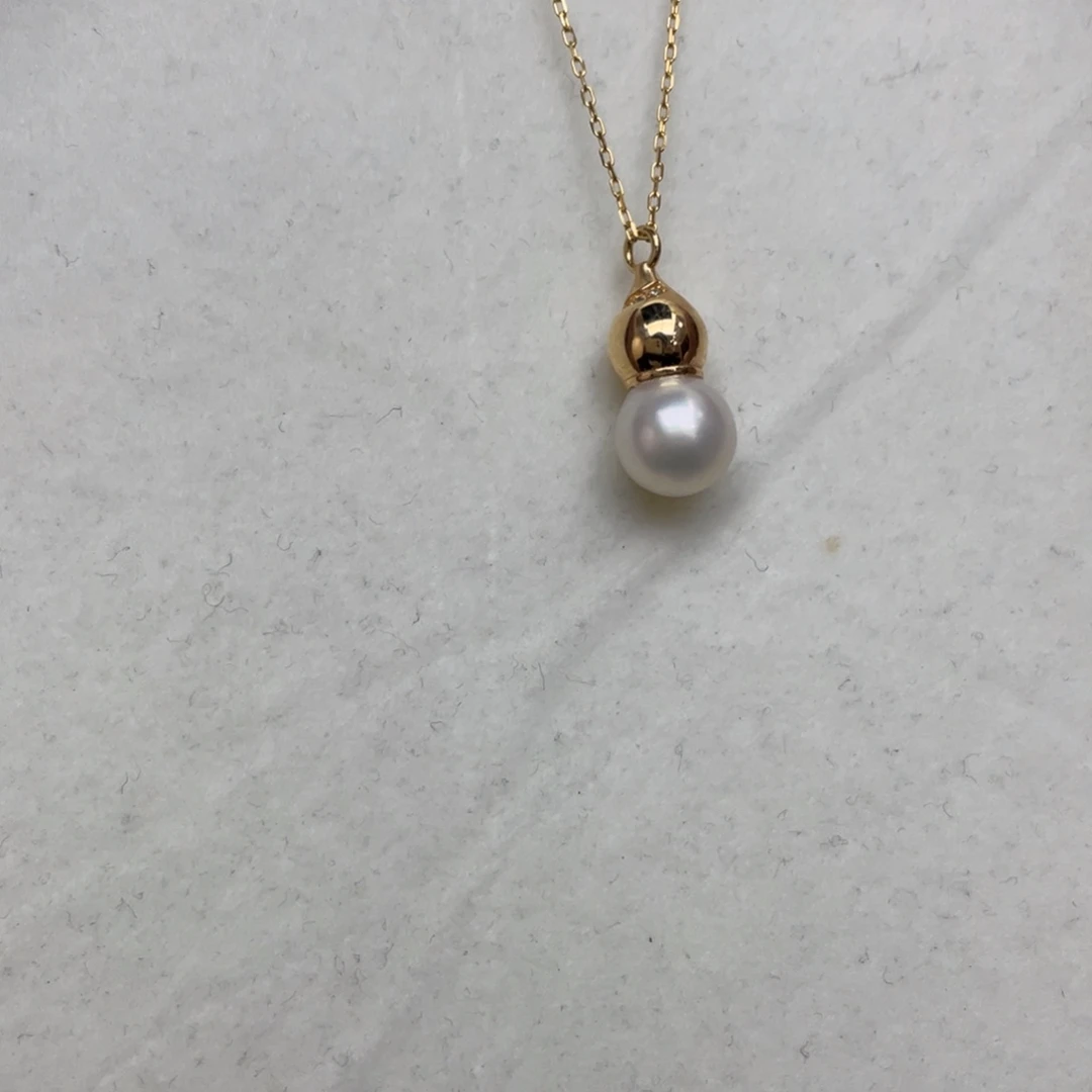 银S925镶嵌项链海水珍珠