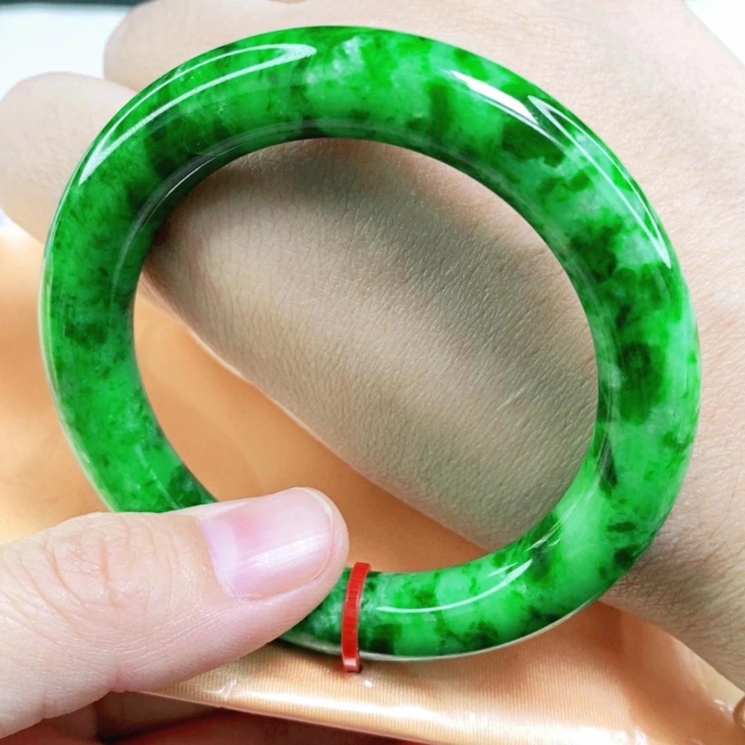 未镶嵌手镯翡翠漫*鱼55圈口圆条毕业