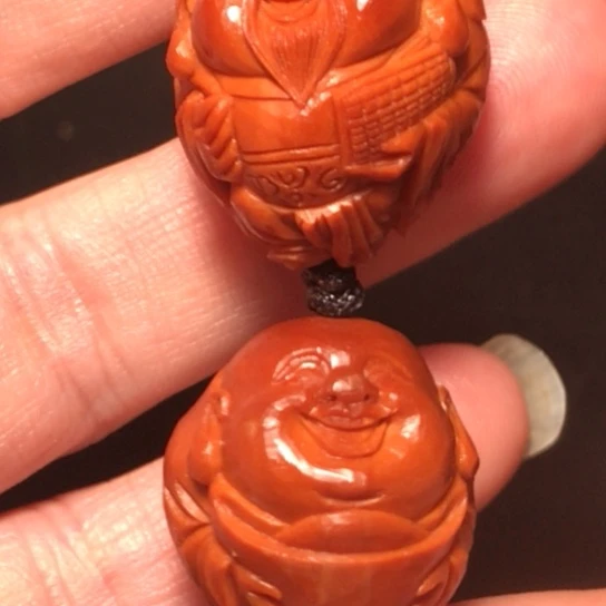橄榄核手串/手链整身立雕财弥一对手工制作