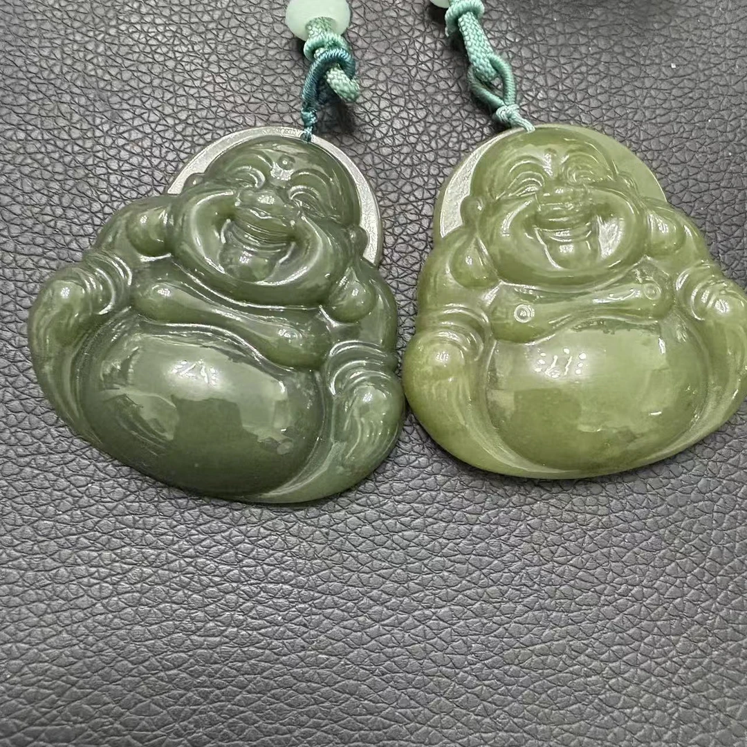 天然和田玉佛公吊坠-多样性发一h086