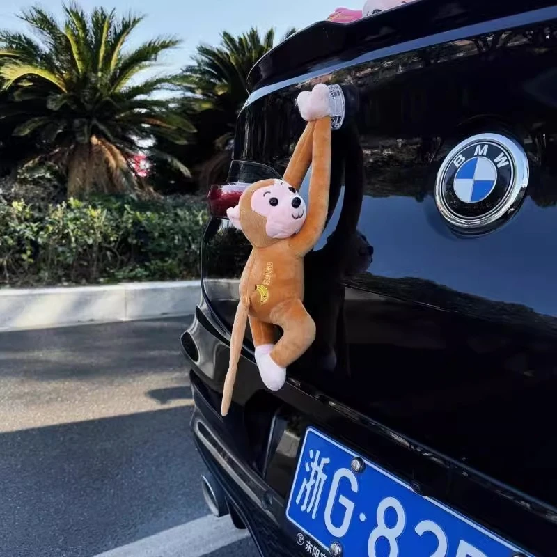 车载创意吊猴长臂猴玩偶挂件汽车尾部屁股公仔装饰品后备箱玩偶女