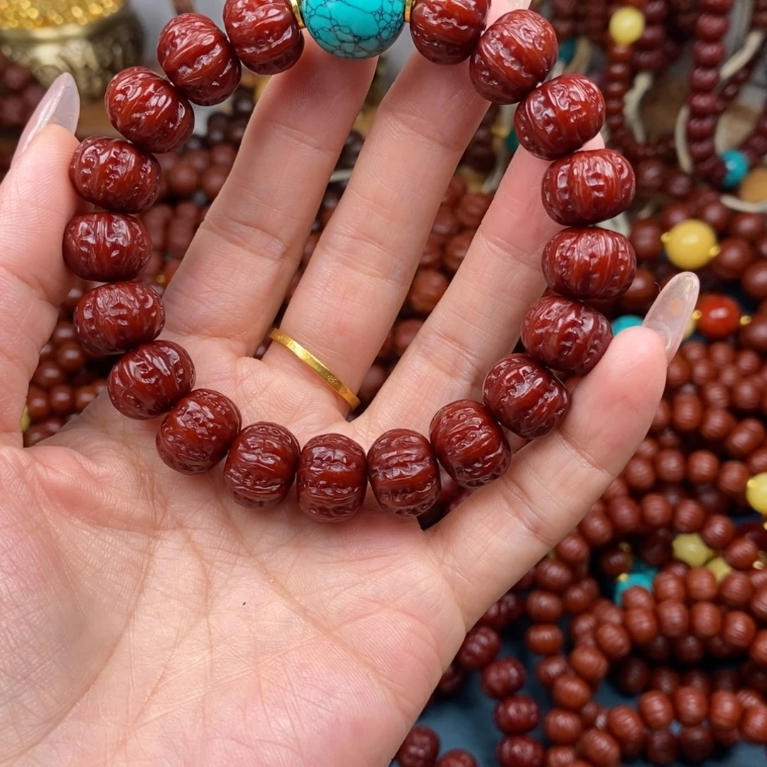 手串猴头核桃毕业八棱➕绿