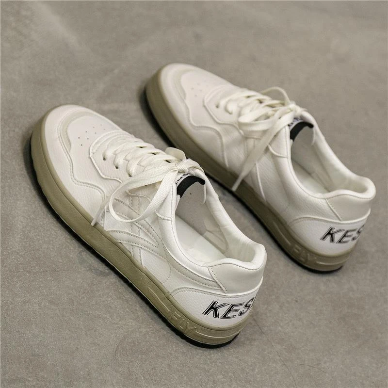KALL明星同款时尚高级小白鞋男女同款真皮板鞋百搭运动休闲鞋气质