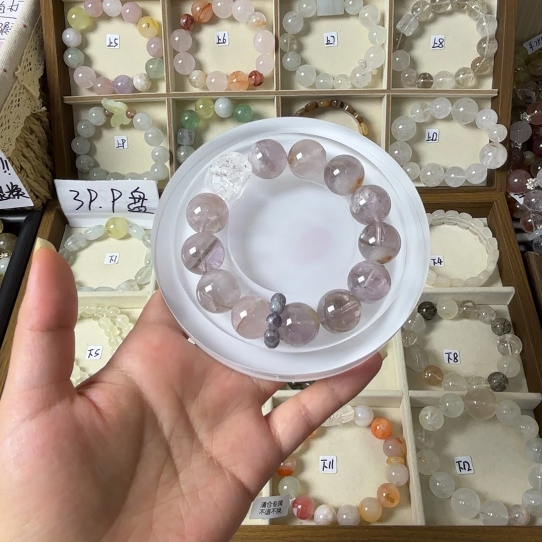 伍***茶手链未镶嵌水晶076号紫兔毛