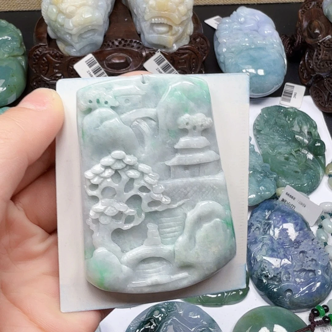 翡翠未镶嵌挂件翡翠