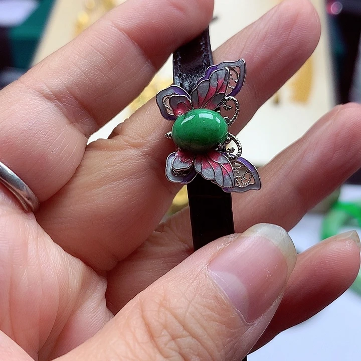 颈饰银S925镶嵌翡翠翡翠