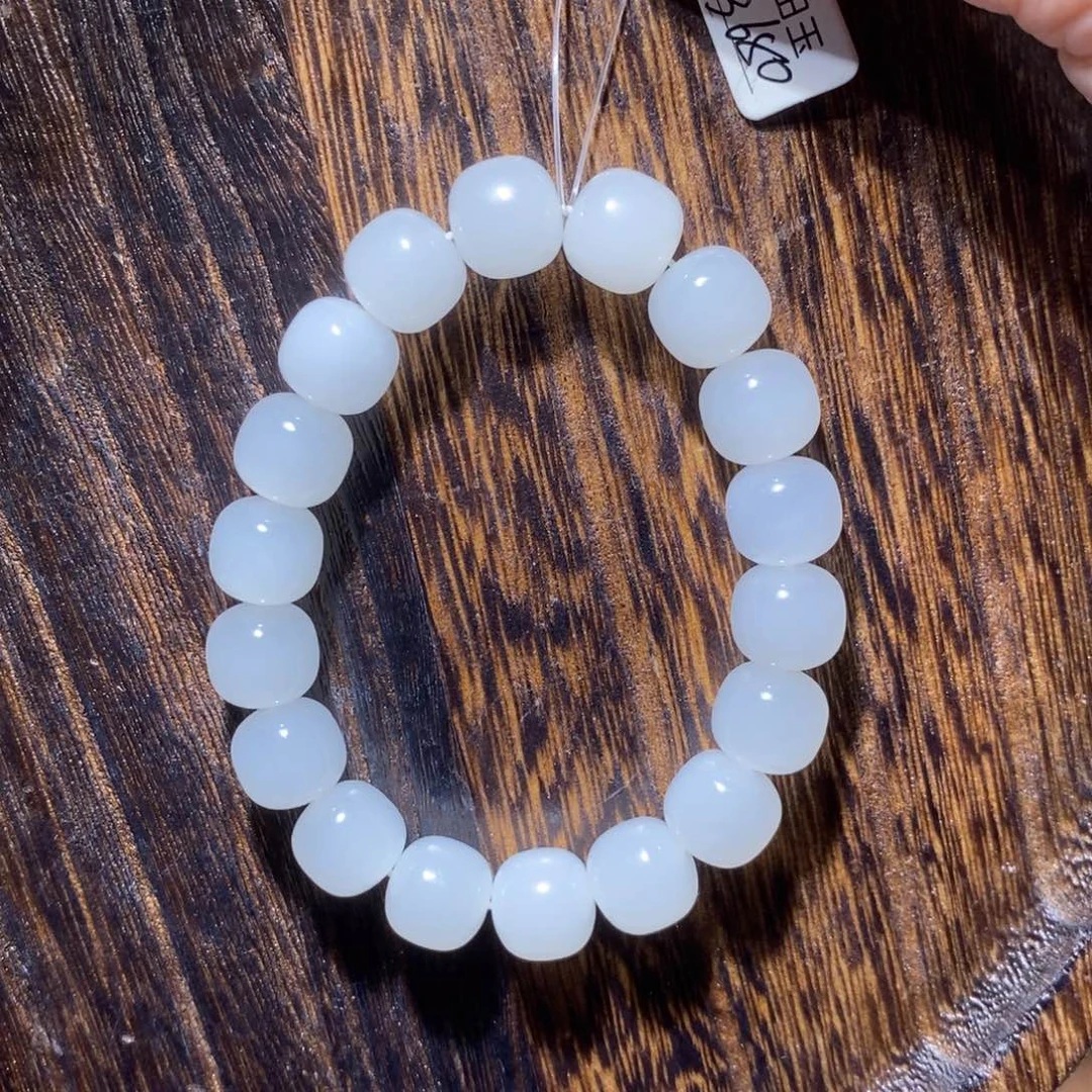 和田玉手串未镶嵌峰**顺卡12老型