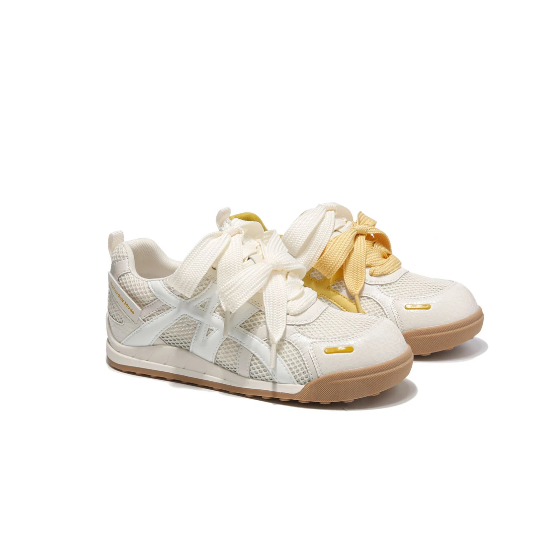 SATURDAYMODE【世有锦瑟】百搭夏季透气复古小众厚底ins网面/强