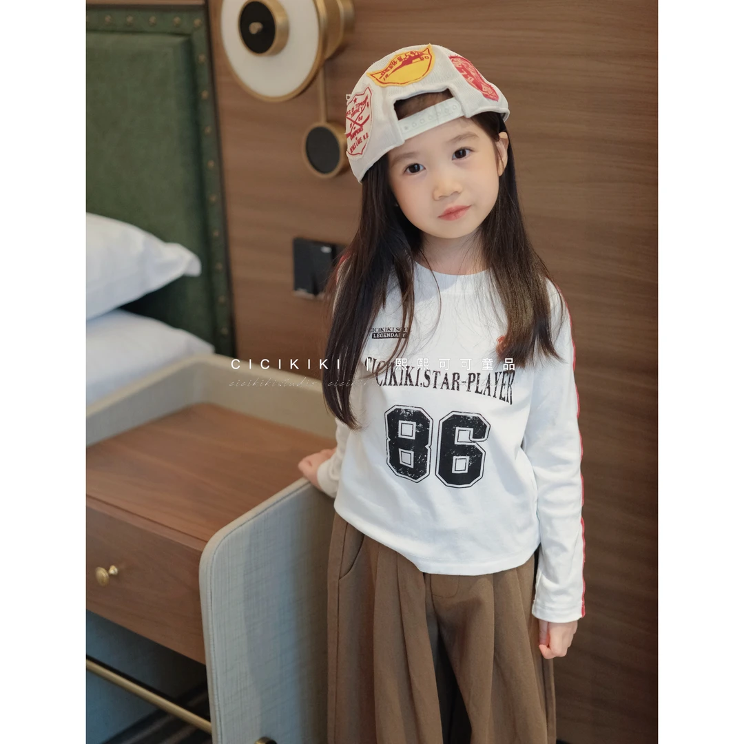 【熙熙可可】2025女童秋季新长袖百搭时尚上衣 SY2521