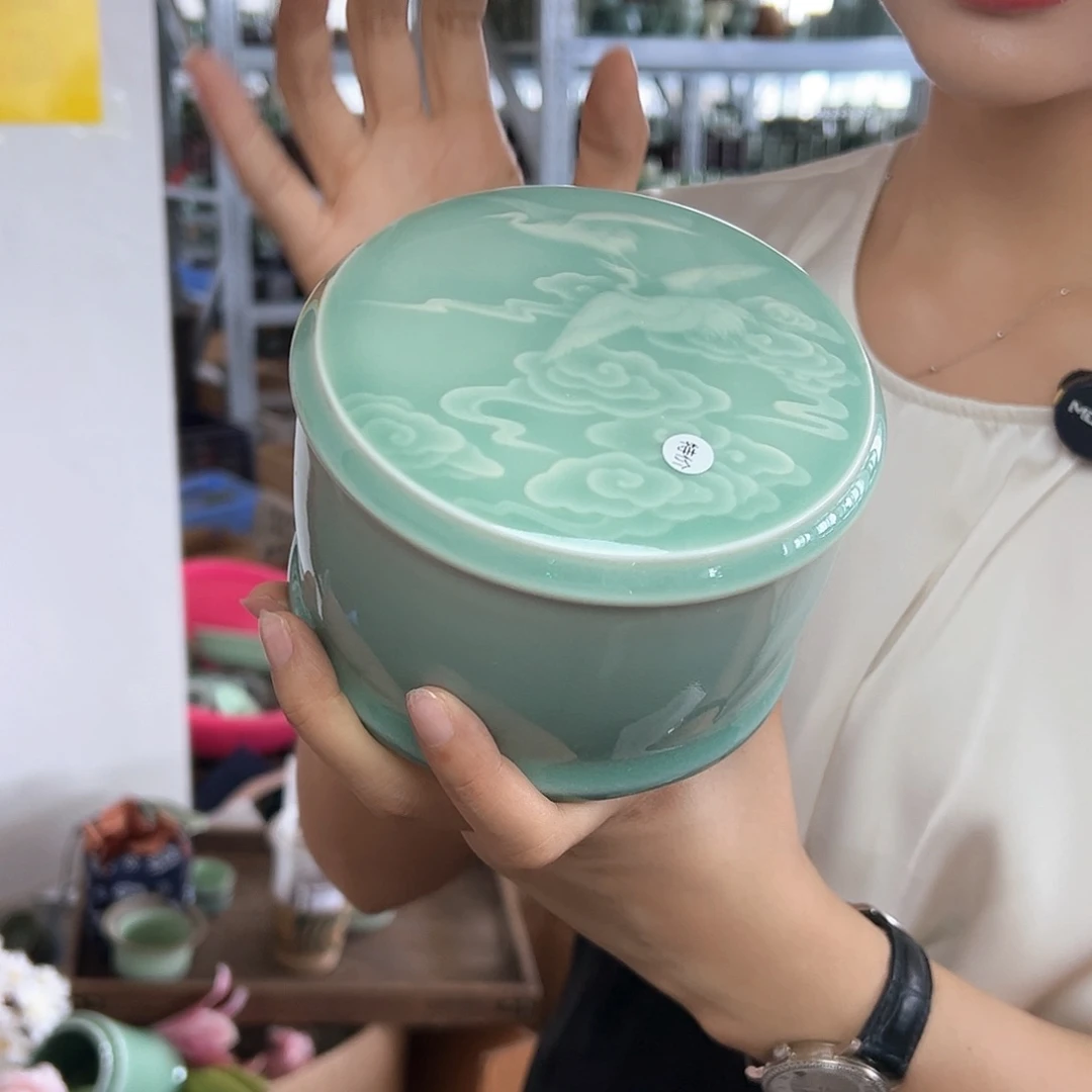 龙泉云间青瓷小米茶器