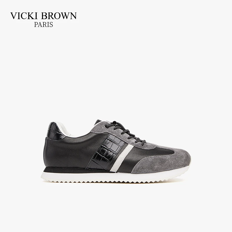 VICKI BROWN法国品质休闲鞋 秋冬新款男士百搭鞋子 时尚阿甘男鞋
