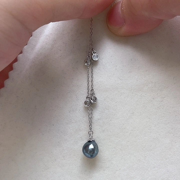 海水珍珠银S925镶嵌手绳