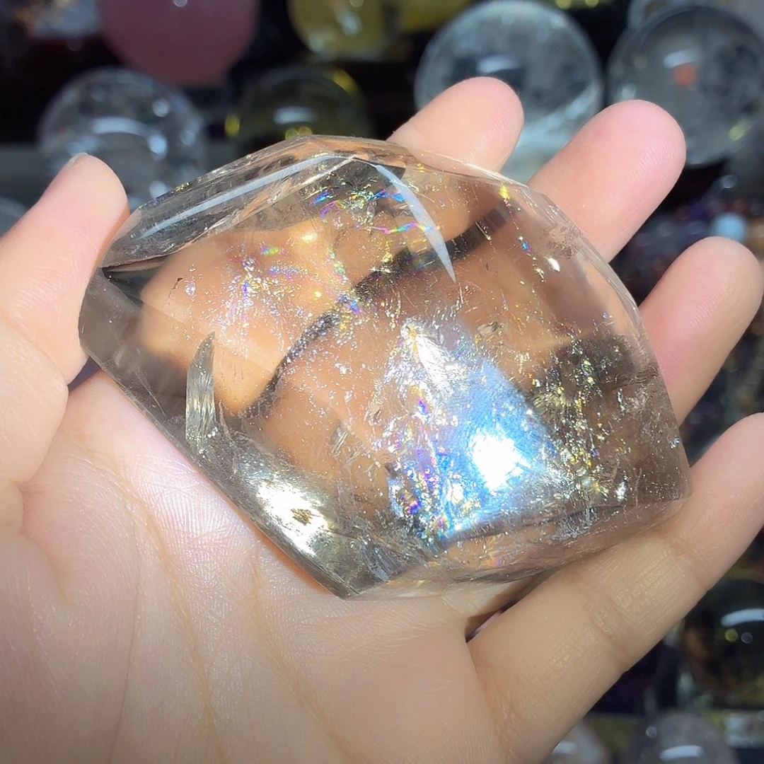 珠宝半成品水晶未镶嵌茶晶随行