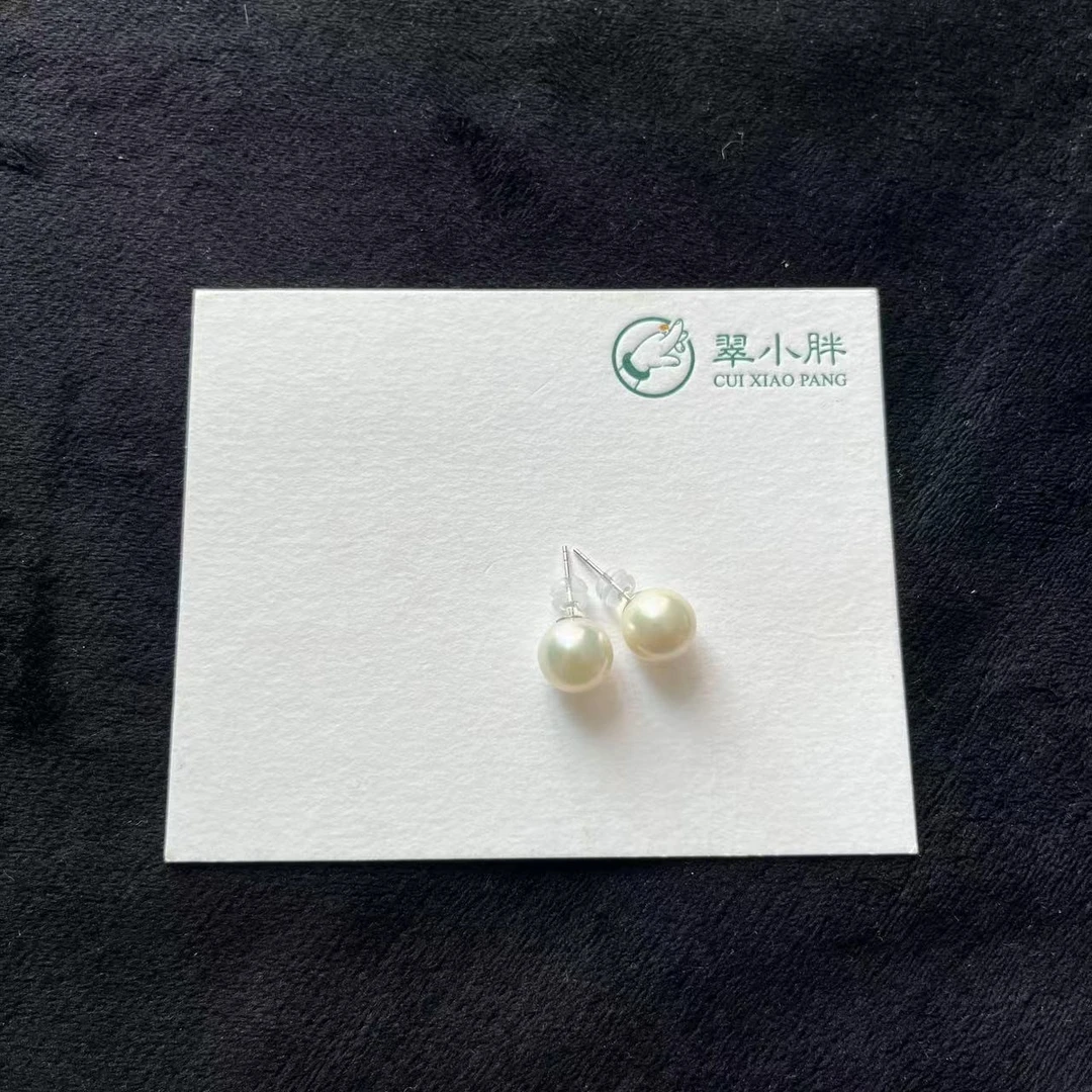 翠小胖三号店 18K珍珠耳钉爱迪生新