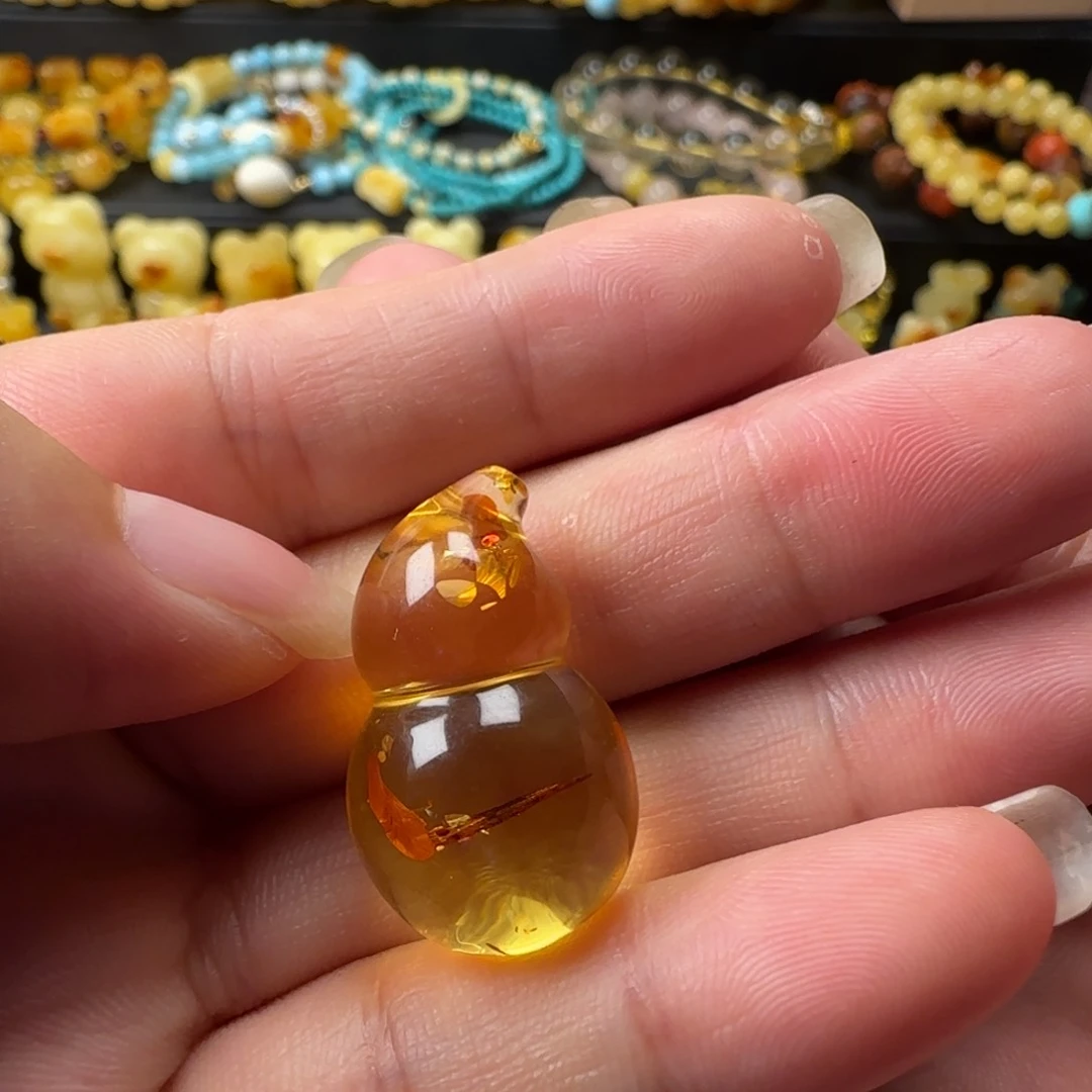 未镶嵌颈饰蜜蜡花珀葫芦吊坠（福利出）