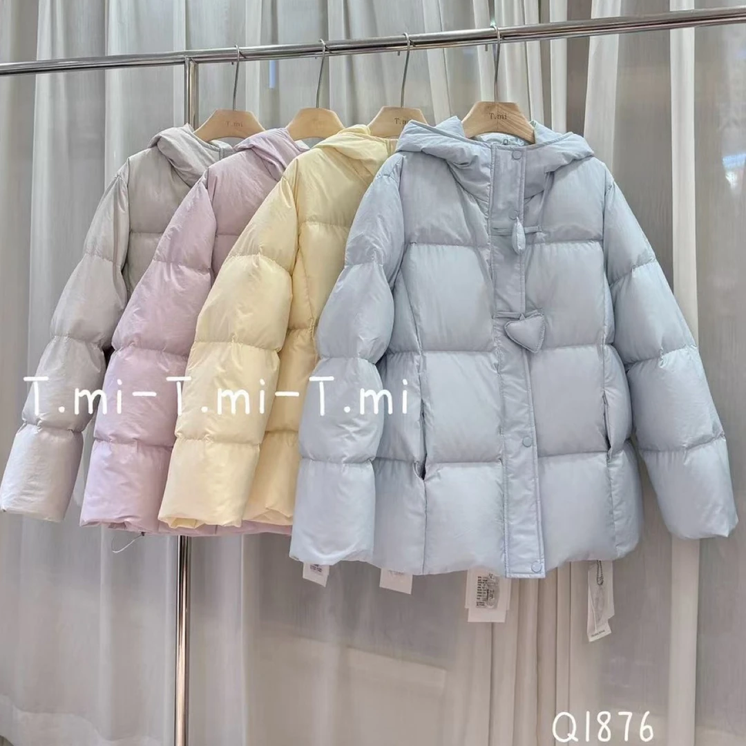 大码胖MM羽绒服连帽清新可爱保暖显瘦羽绒服
