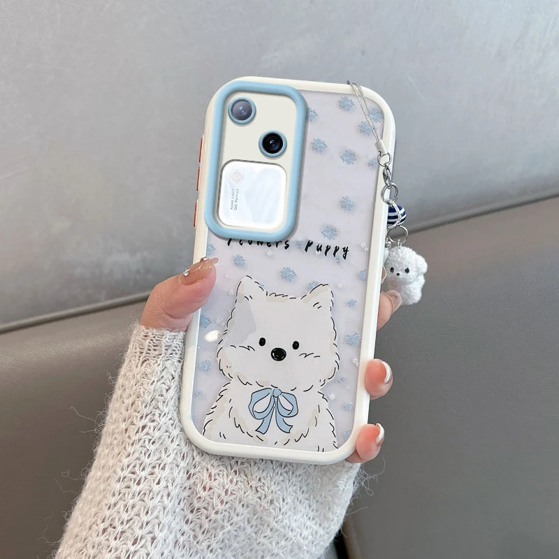 适用vivos18手机壳s18pro透明女v2323a可爱小狗全包防摔新款创意